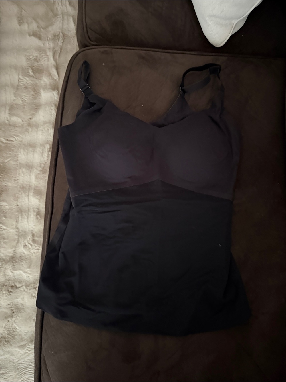 Honey love Black Shaping Cami with Built-In Bra for Women